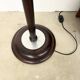 Mazda Art Deco floor lamp (1940s) – Stained wooden stem & frosted glass shade