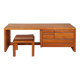 Pierre chapo, coiffeuse, tabouret et pouf 1989