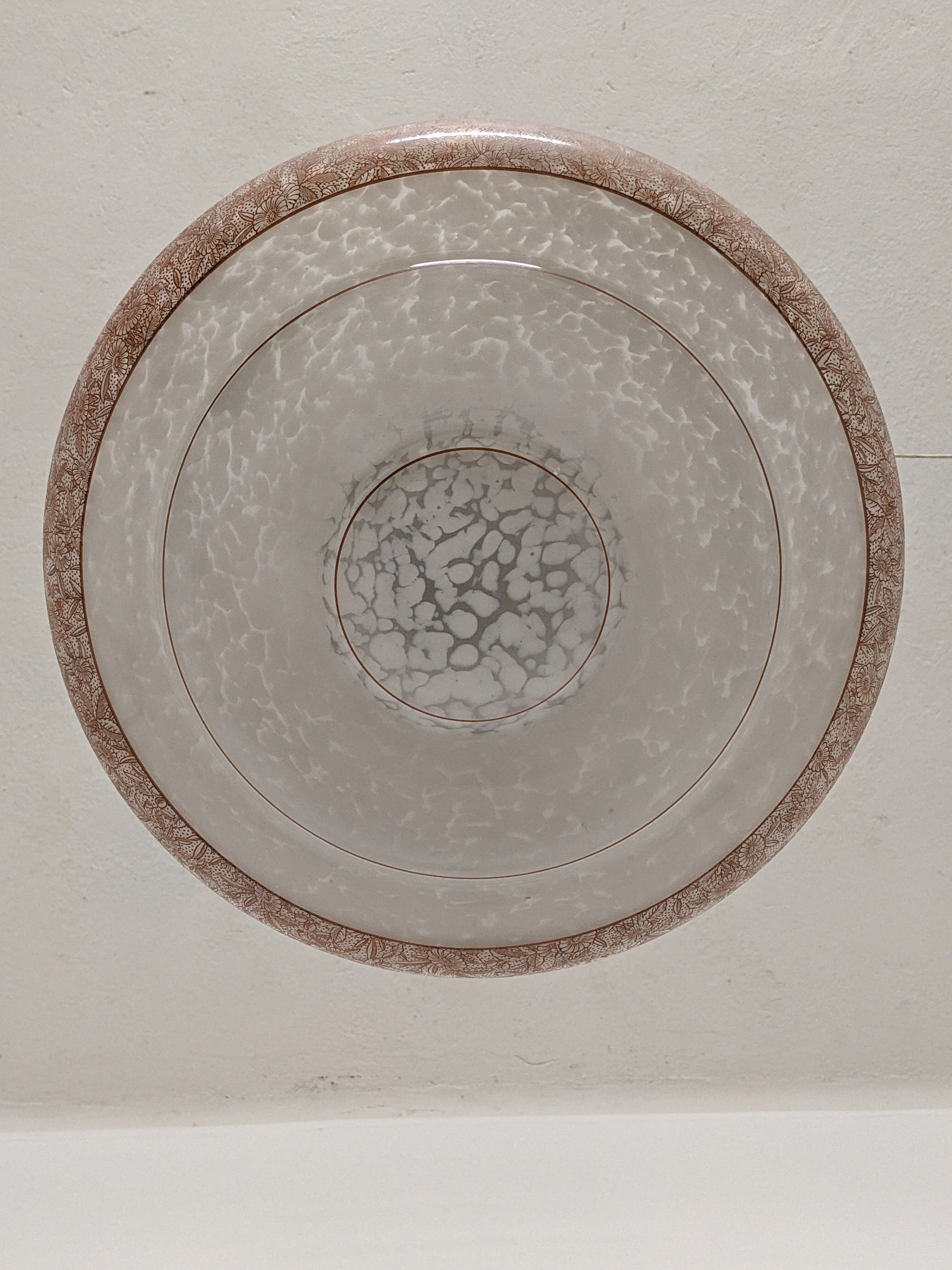 Art Deco XL pendant lamp in Clichy glass circa 1920