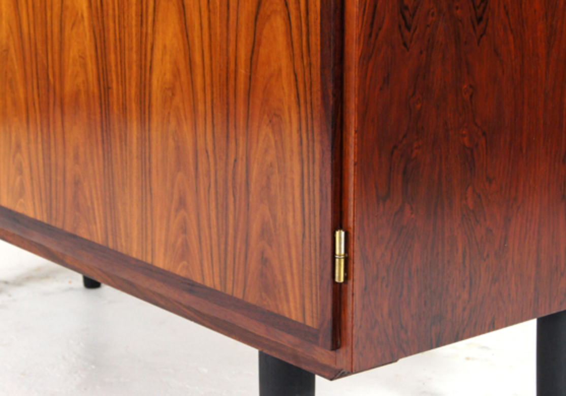 Vintage Danish retro TV furniture down in rosewood 50s