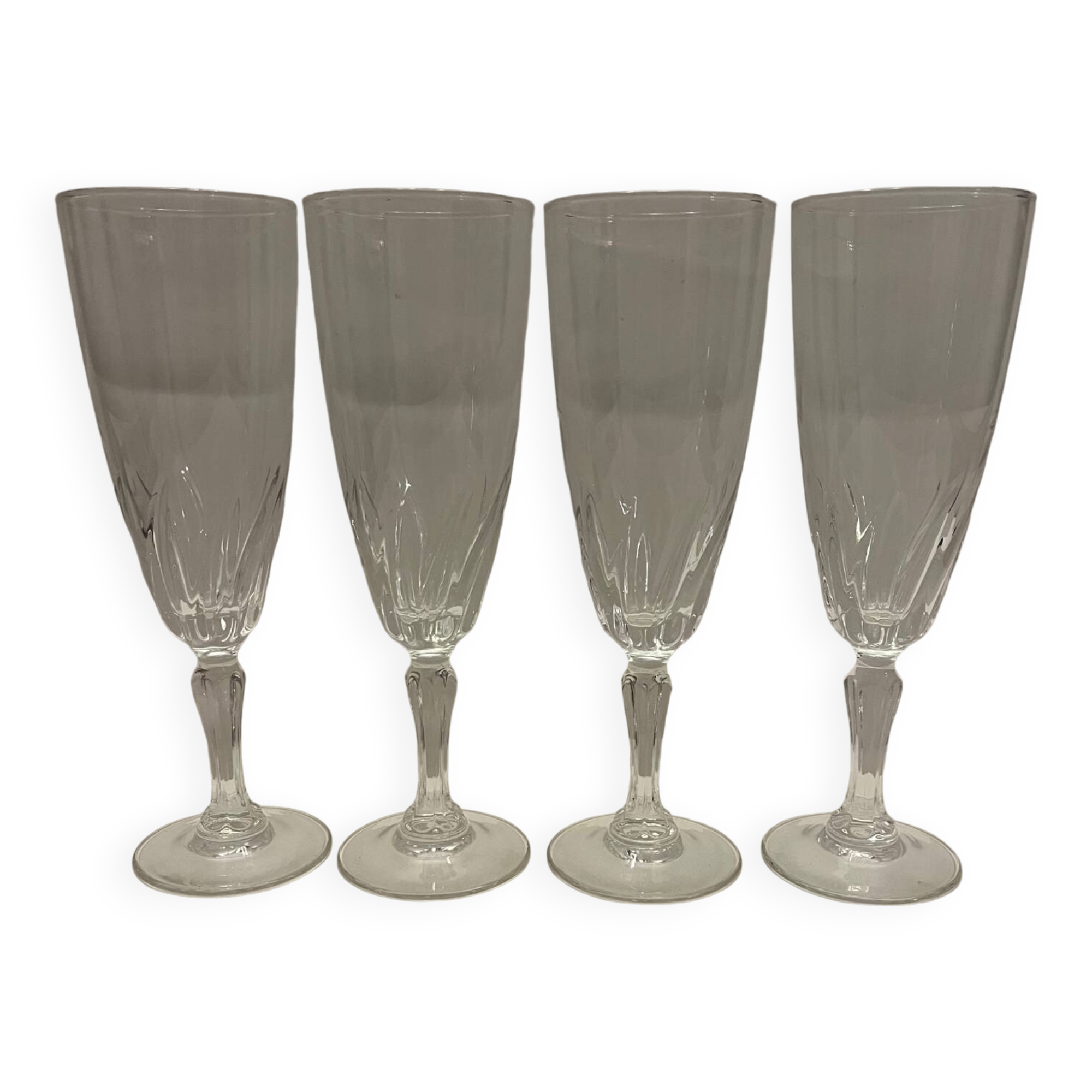 4 champagne flutes