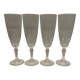 4 champagne flutes