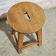 Tabouret d'atelier en teck birman