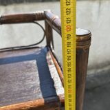 Dark rattan bookcase