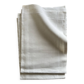 Pair of 1960s linen blend pillowcases, new vintage linen.