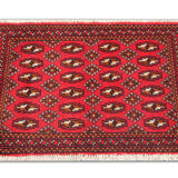Bukhara rug red wool persian carpet 50x100cm