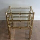 Set of 3 nesting brass tables