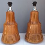 Pair of ceramic lamps, 60s