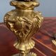 Luxurious pair of antique gilded bronze candelabra in the exquisite style of Louis XV.