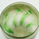 vase en verre vintage par Erwin Eisch, différentes nuances de vert et verre clair