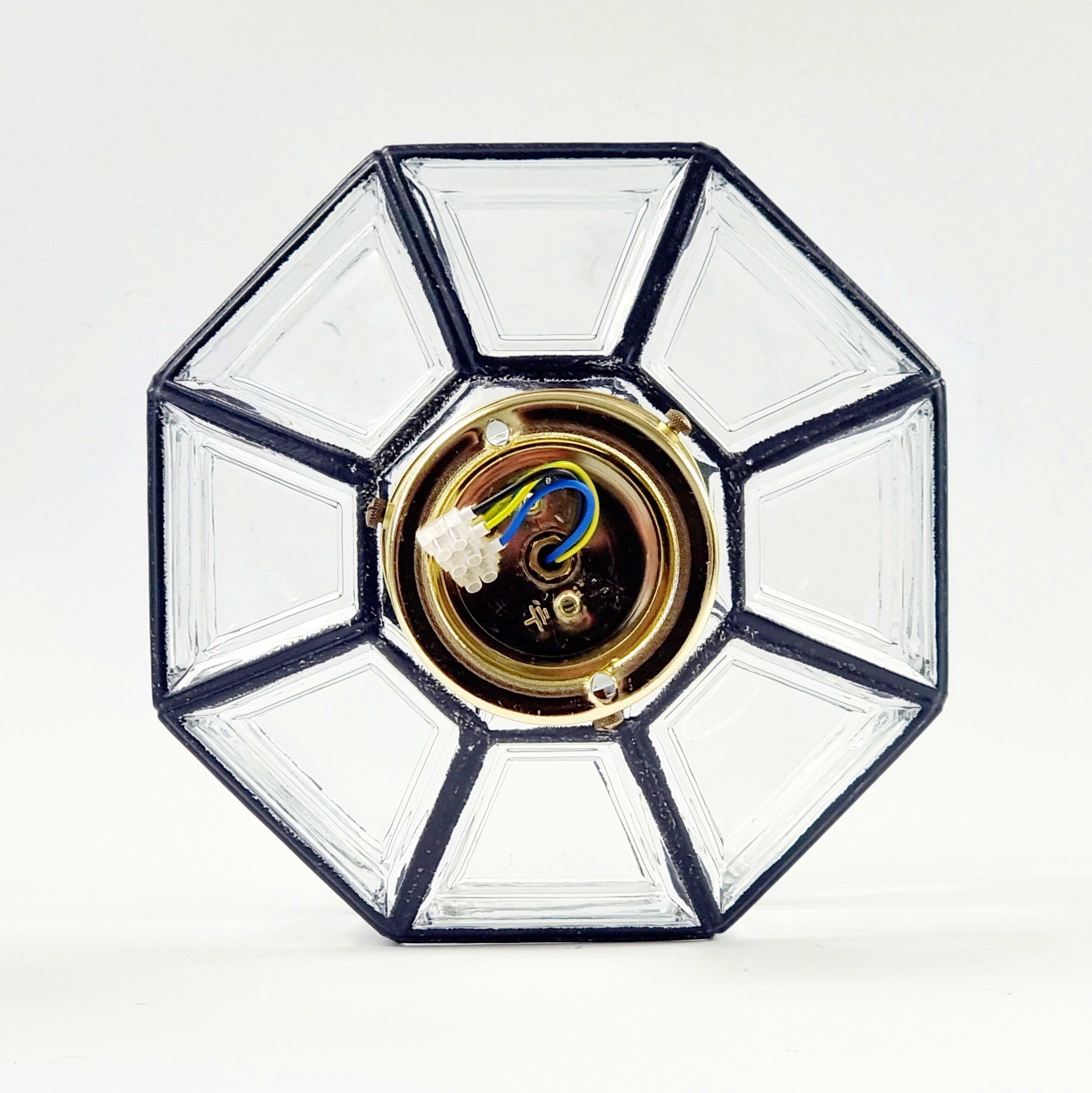 Glass flush mount from Limburg 1960s