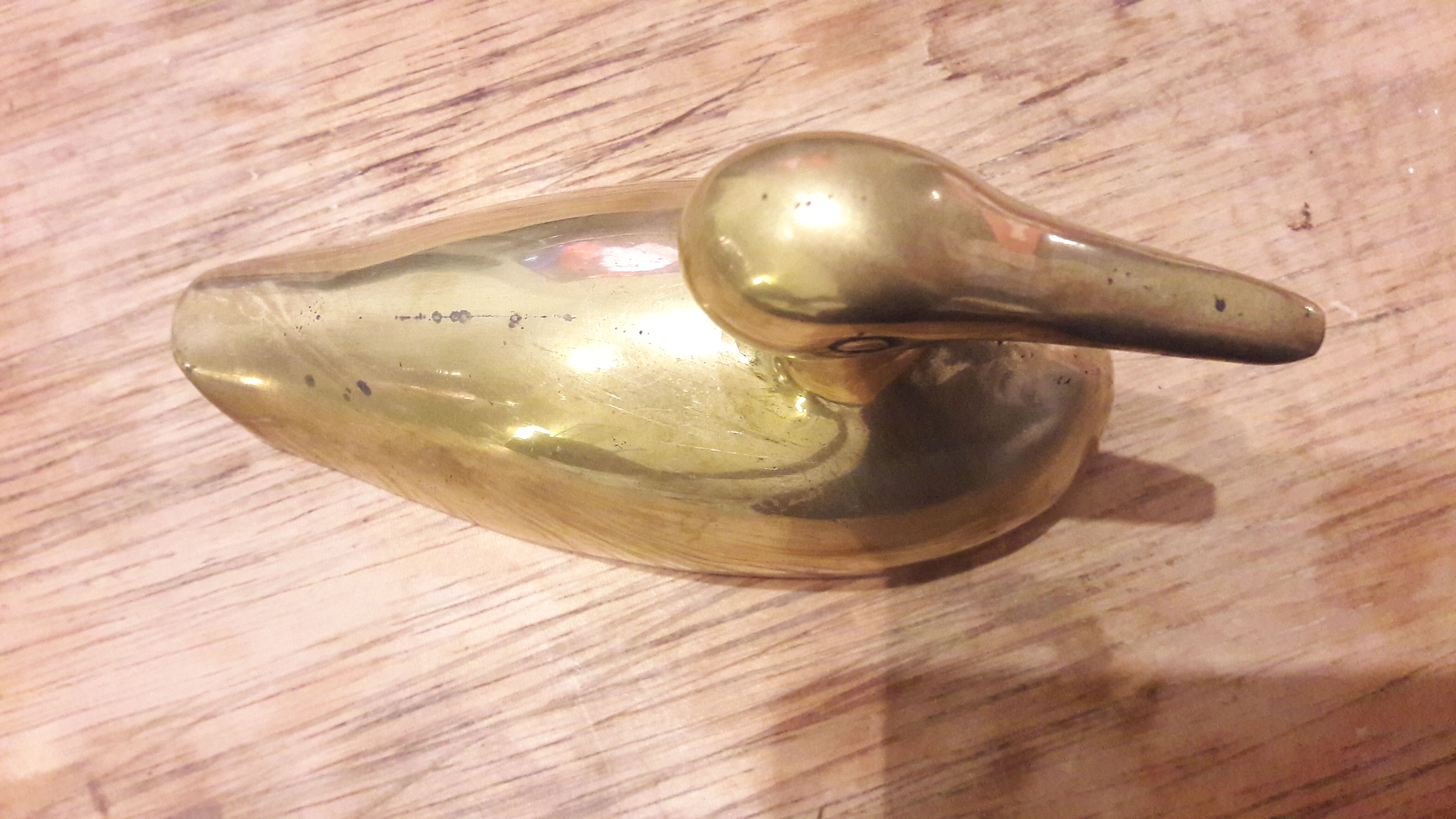 Duck brass paperweight