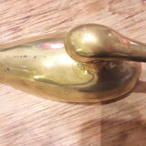 Duck brass paperweight