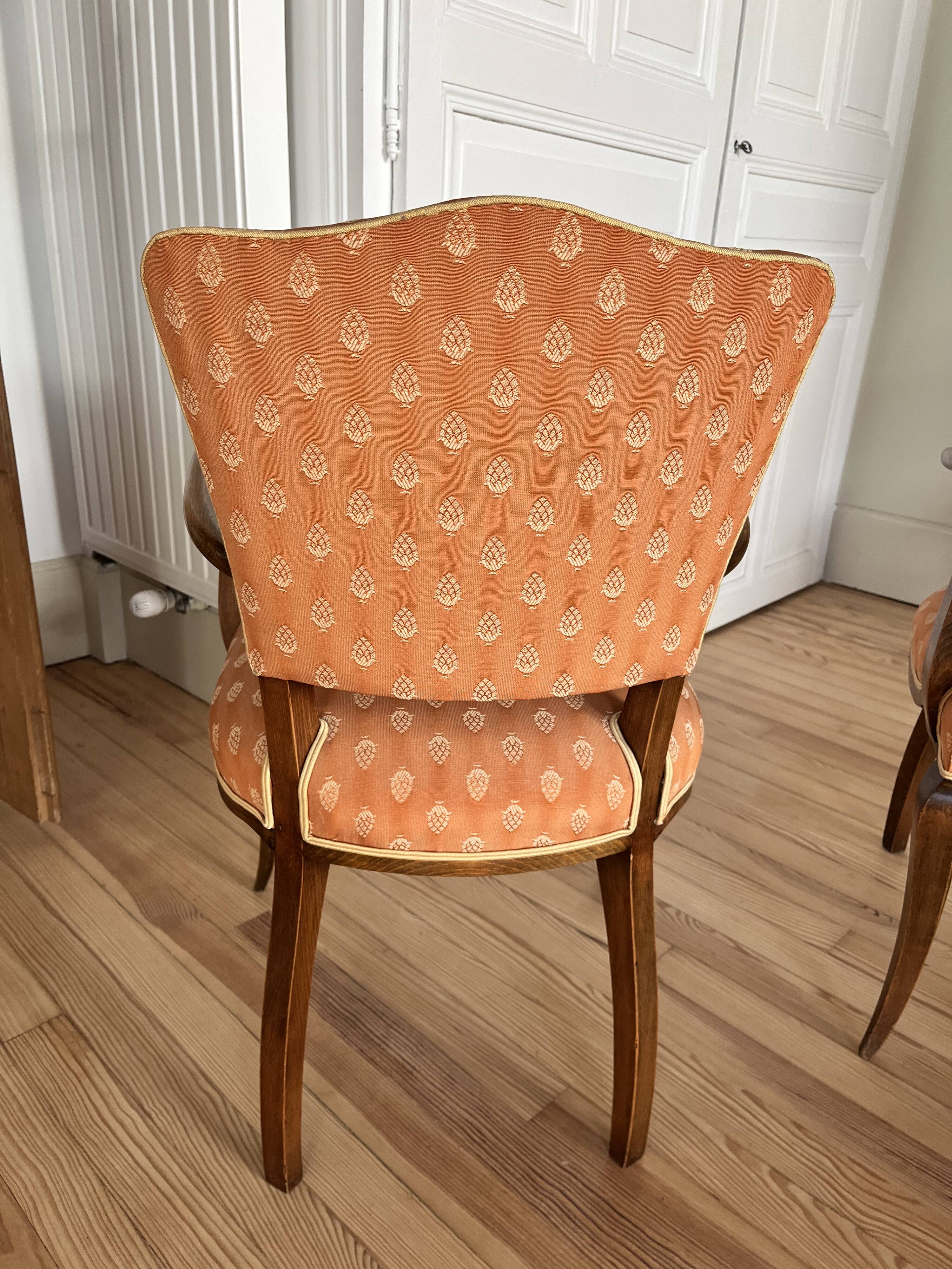 Lot de 2 fauteuils de bridge style Louis XV