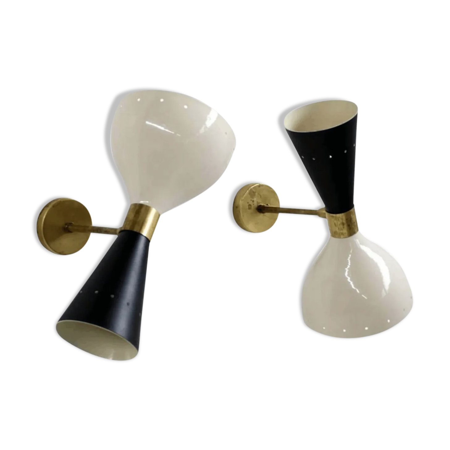 Pair of wall sconces in the style of Italian creations of the 50s