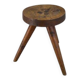 Gouge-carved stool, 1960s