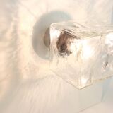 Large frosted glass wall lamp by Murano, designed by Kalmar Cube, Austria, 1960s.