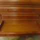 Cherry wood commode - solid wood - with a rounded edge - Louis Philippe - 4 drawers