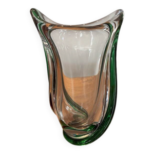 Grand vase torsadé cristal
