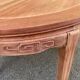 Table à manger ronde extensible décapé en bois massif brut chinois Ming 196