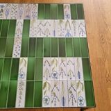 Roger Capron table in glazed green ceramic, France, vintage design.