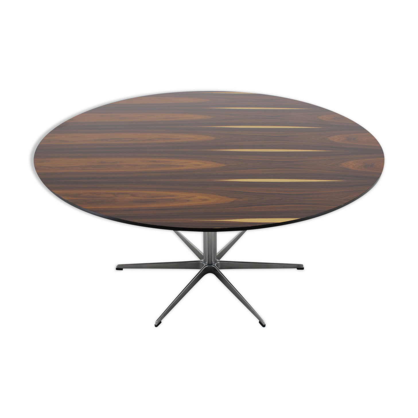 Arne Jacobsen Round Palisander Dining Table for Fritz Hansen, Denmark, 1980