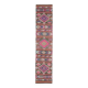 1970s Vintage Turkish Oushak Handmade Wool Cotton Pink Runner Rug 76x375