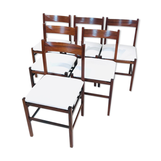 Set of Italian wooden chairs, Italy 1960