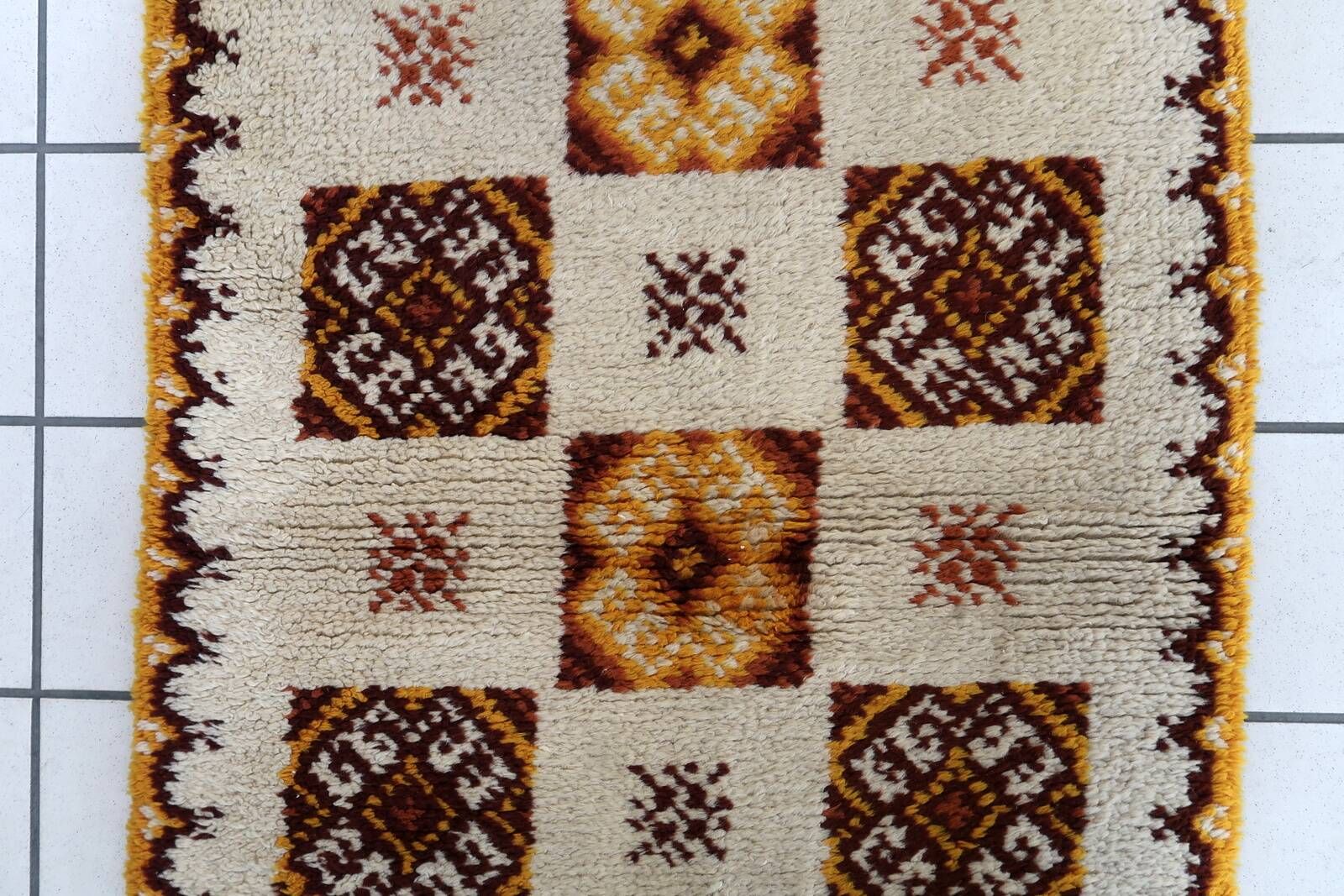 Tapis Vintage Savonnerie en Laine (77cm x 146cm), Années 1960