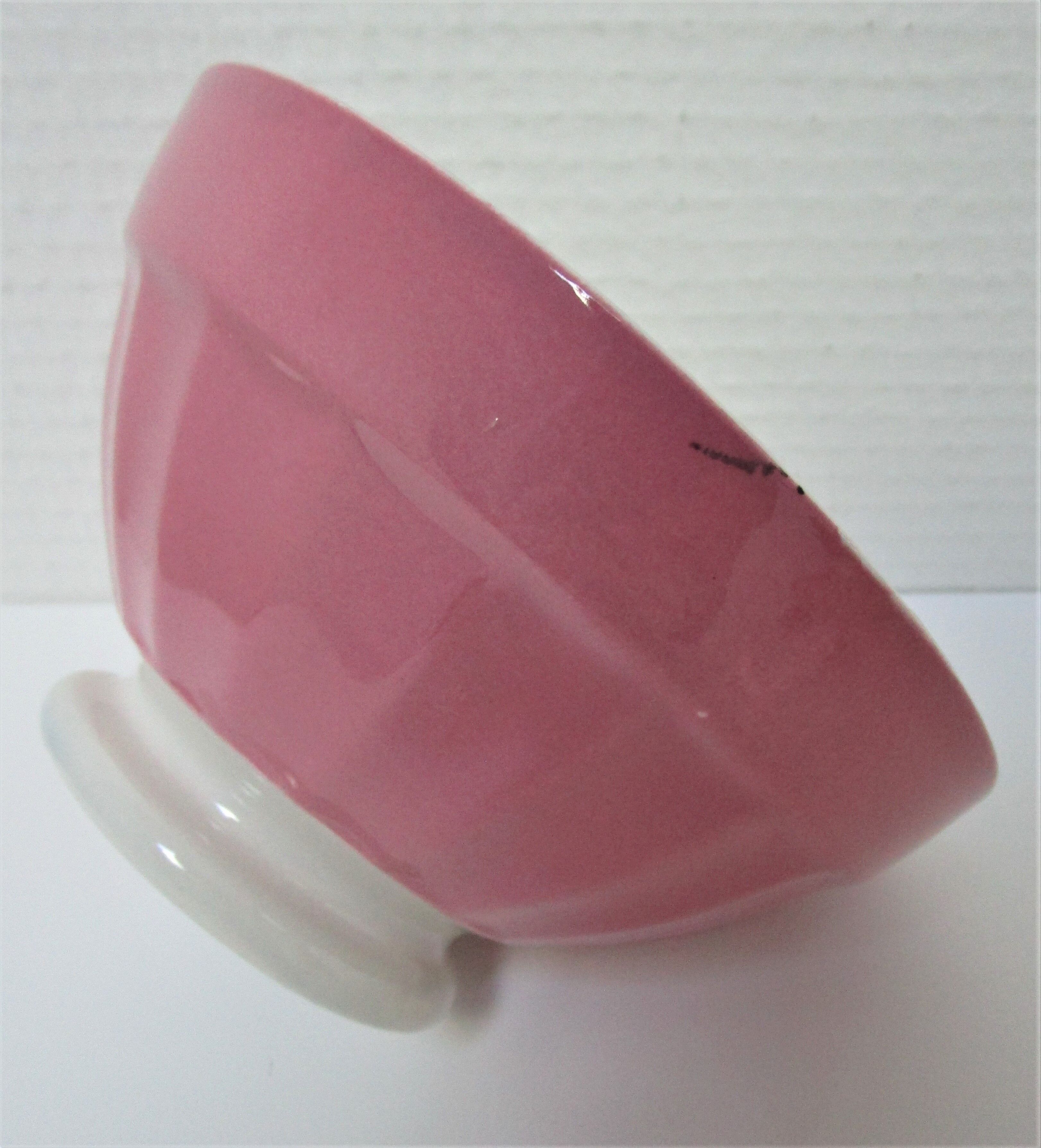Four bowls Digoin Sarreguemines old pastel tones