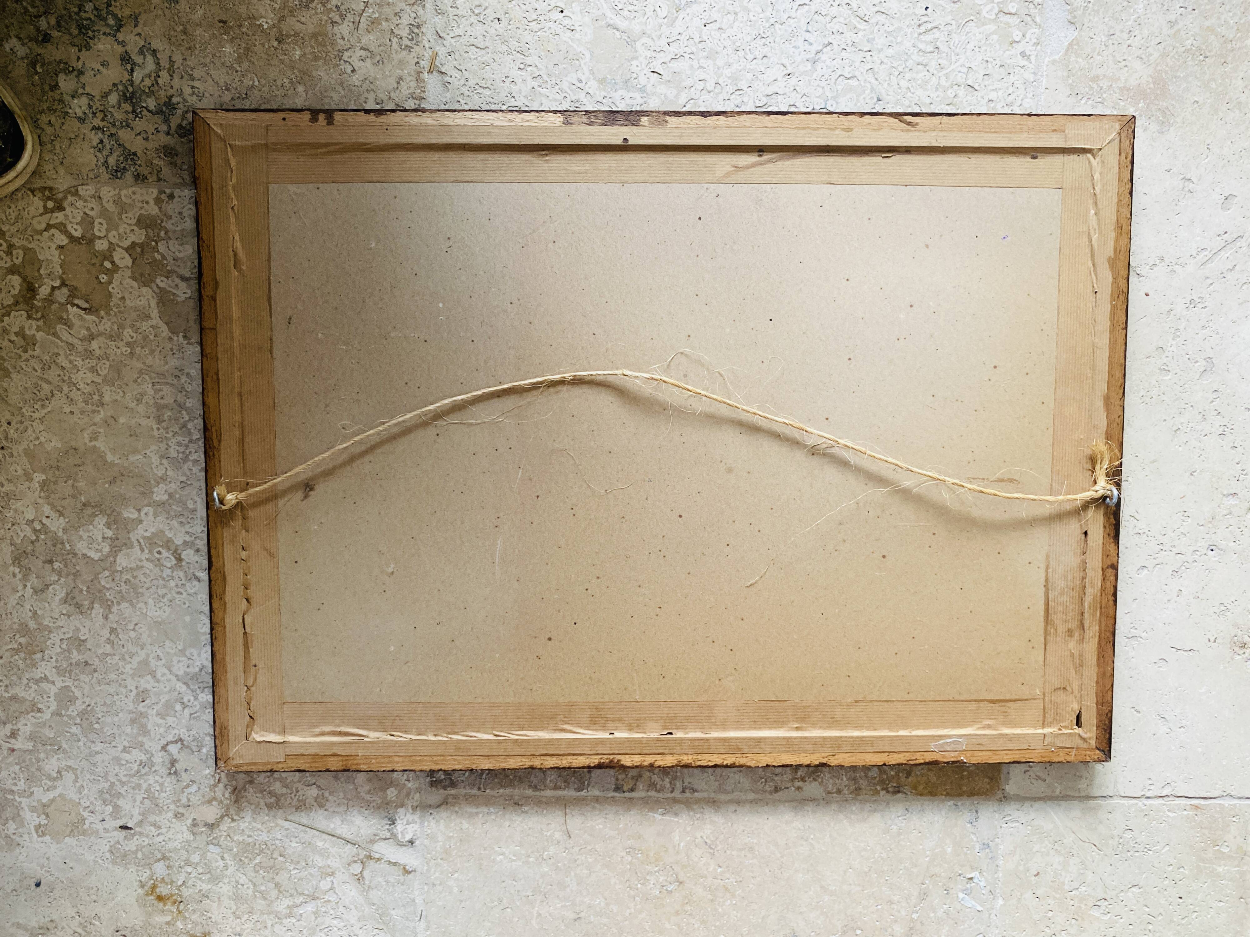 Paris 19th engraving, glass frame