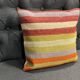 Coussin en laine turque rayé