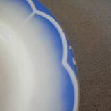Set of 3 old Digoin Marsac soup plates in vintage retro kitchen earthenware