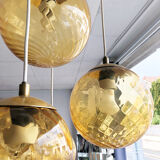 Suspension 5 boules ocre, 1970