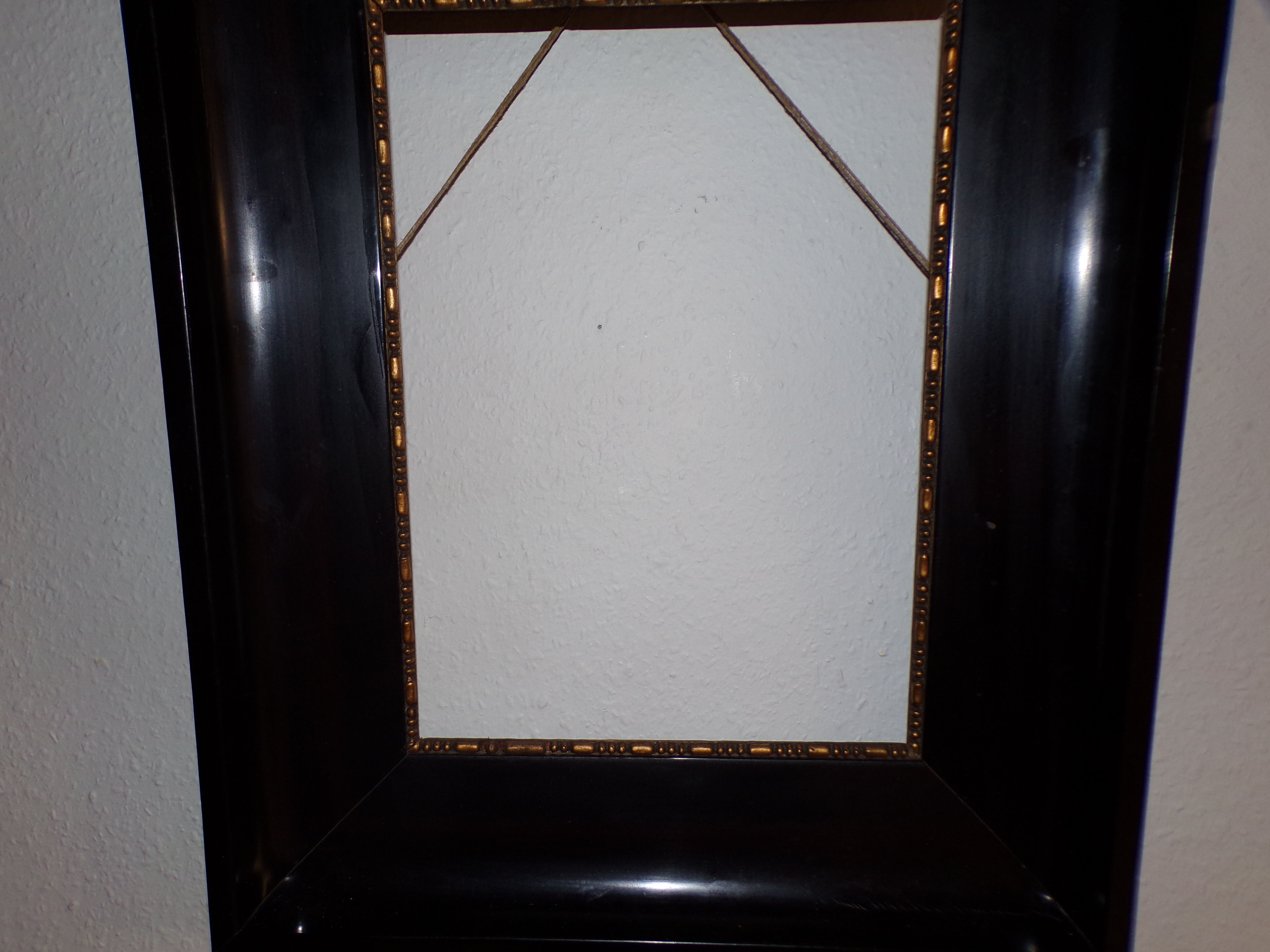 Mirror old black wood frame 46x57