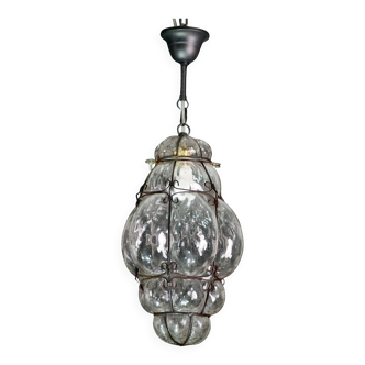 Venetian transparent lantern, Murano glass, Italy, 1970s