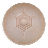 Ceiling lamp chandelier. Art Deco molded glass basin.