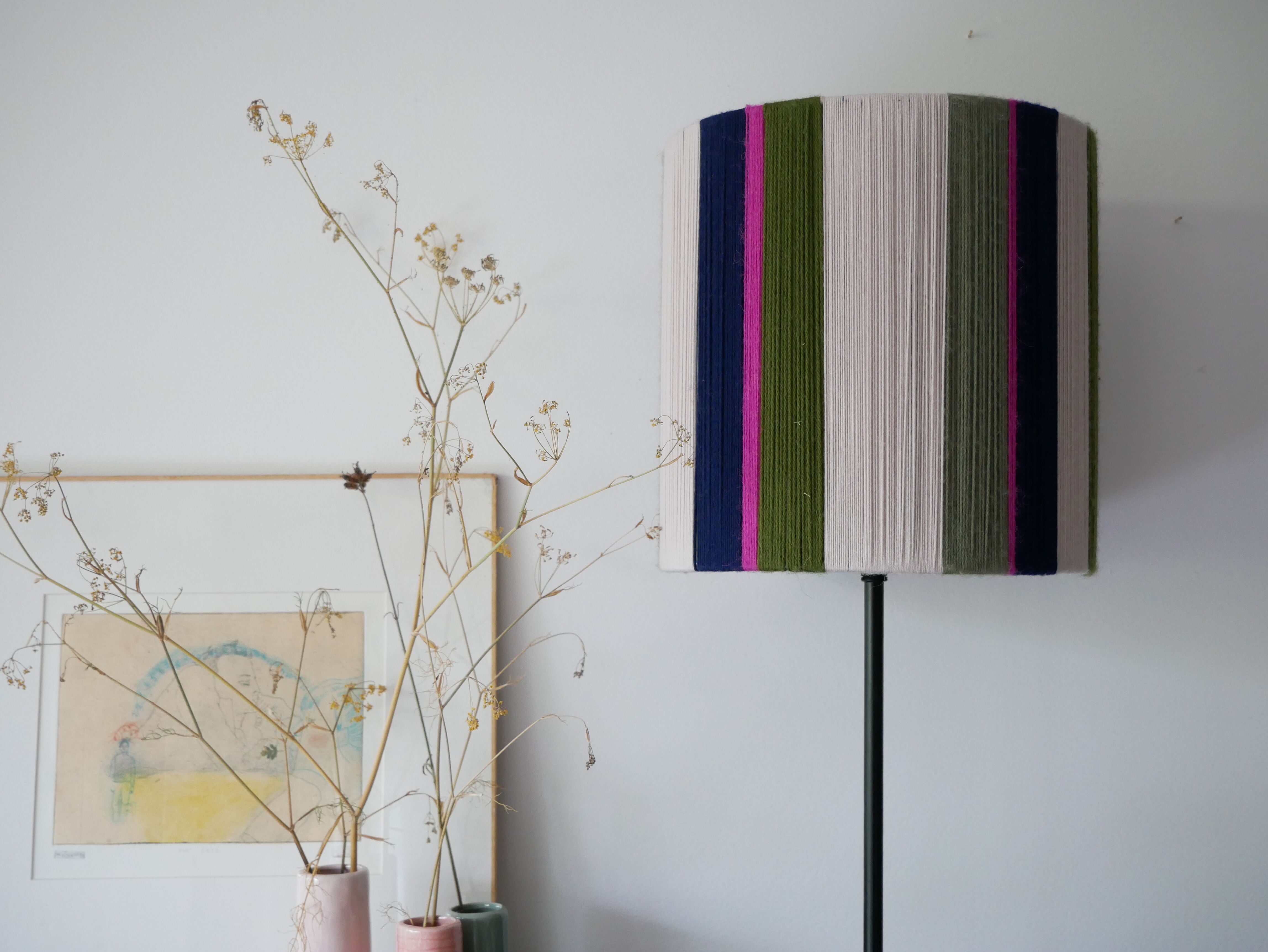 Suzy model lampshade - hand-woven lamps - Unique lampshade in woven yarn - woven suspension