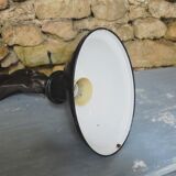 Antique cast iron and enamel wall lamp from the 1930s