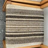 Suite of 4 chairs self beech brass and wool 1960
