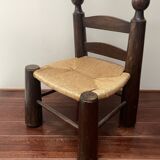 Brutalist low chair attributed to Charles Dudouyt, around 1940.