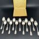 White metal (silverware) dessert spoons in original box – 1224b8