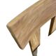 Chaise en bois massif avec assise aspect lin