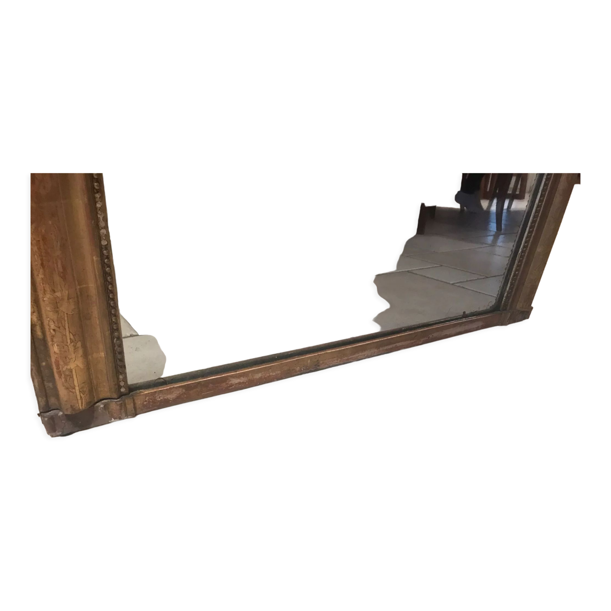 Louis Philippe mirror with gold leaf