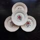 4 assiettes plates vintage Digoin Sarreguemines 9177 – Faïence rose