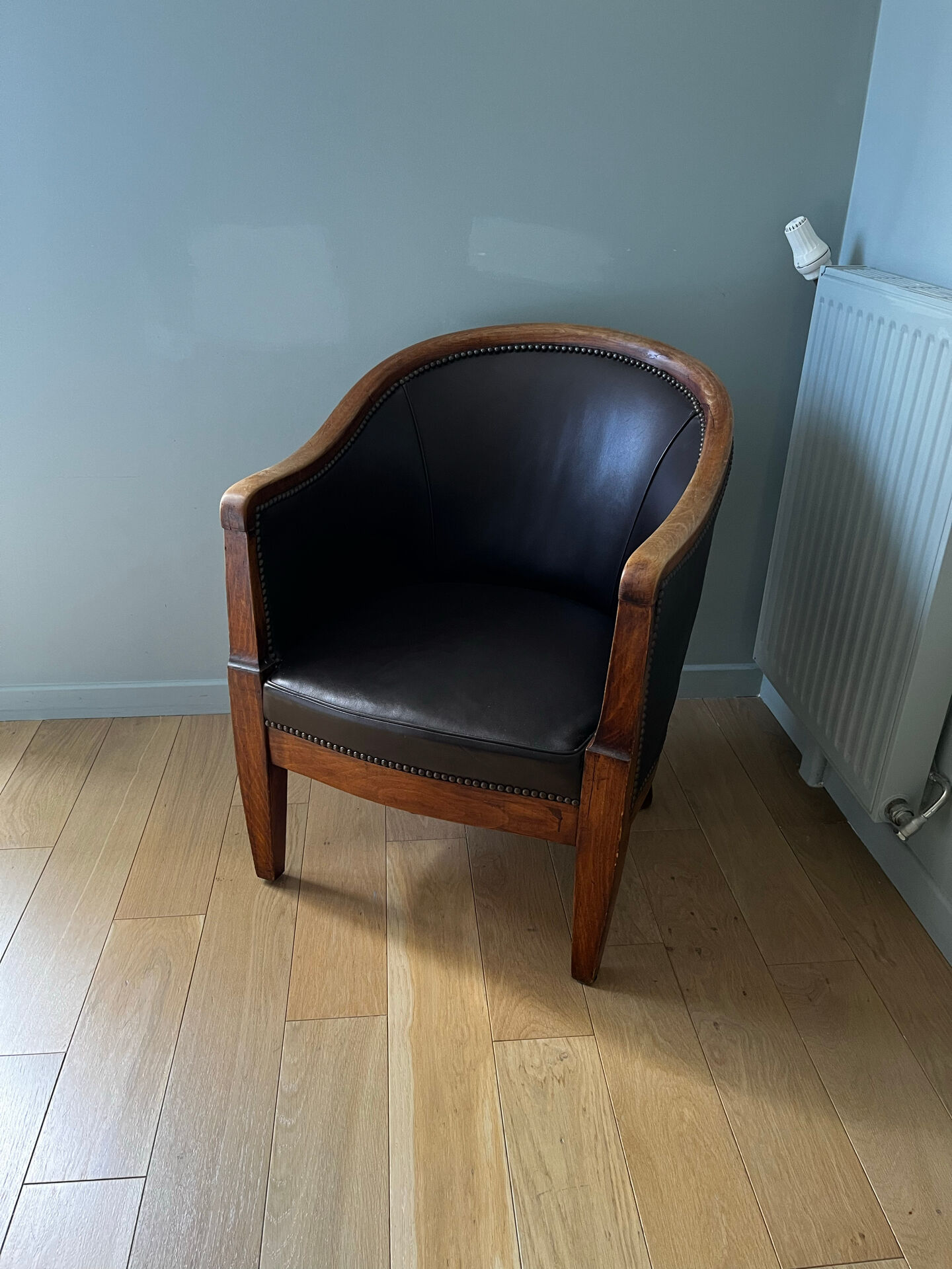 Fauteuil club art deco cuir