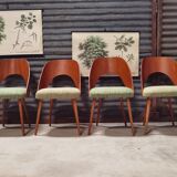 Suite of 4 chairs Antonin Suman for Drevopodnik Pisek
