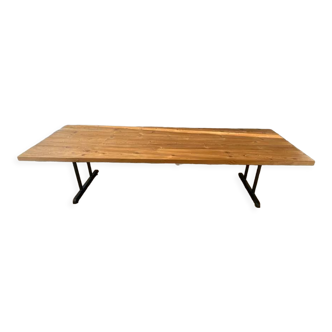 Wood and metal table