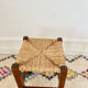 Tabouret bois paillé vintage