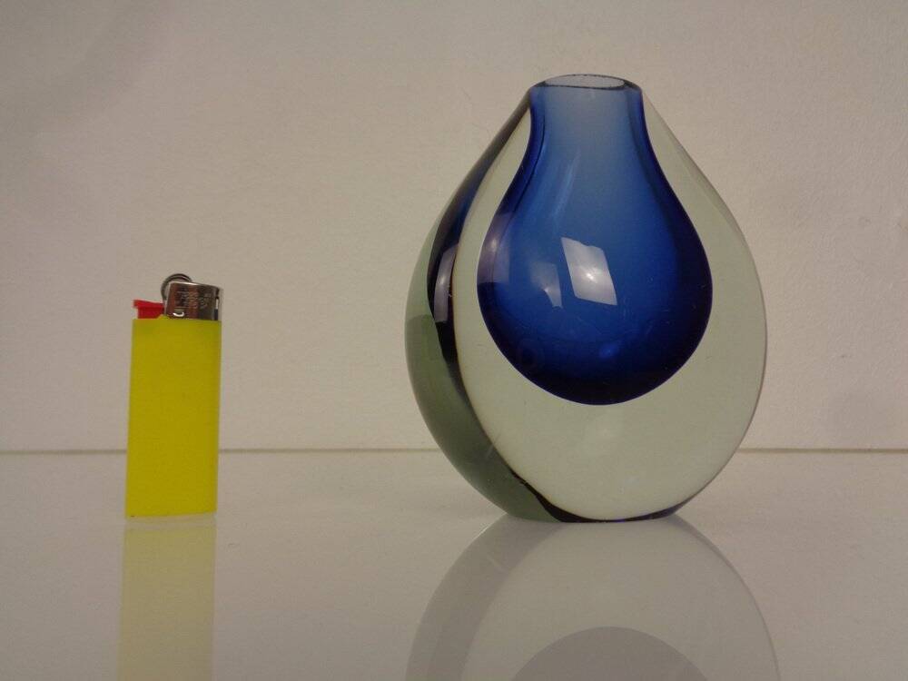 Murano Sommerso Glass Vase, Italy, 1960s